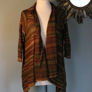 Ralph Lauren open front sweater with fall colors